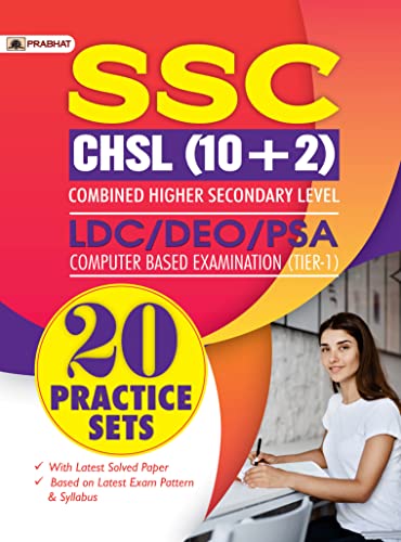 SSC CHSL (10+2) Combined Higher Secondary Level LDC/DEO/PSA Computer Based Examination (Tier-1) 20 Practice Sets in English by Team Prabhat