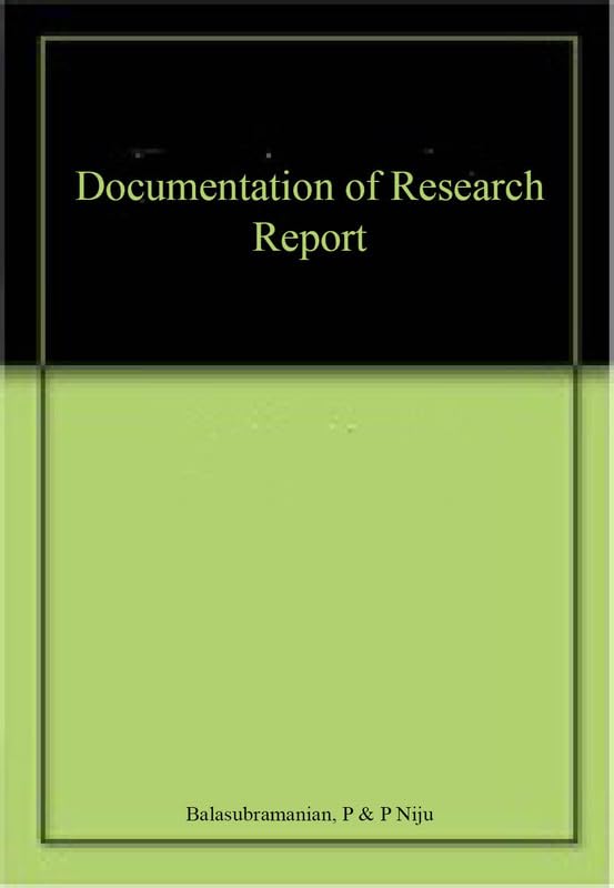 DOCUMENTATION OF RESEARCH REPORT