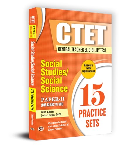 CTET Central Teacher Eligibility Test Paper-2 (Class Vi-Viii) Social Studies/Social Science 15 Practice Sets with Latest Solved Papers (English) by Team Prabhat