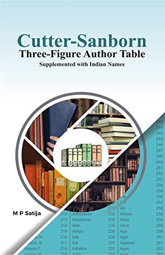 CUTTERSANBORN THREE FIGURE AUTHOR TABLE SUPPLEMENTED WITH INDIAN NAMES