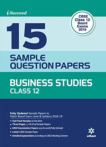 15 Sample Question Paper Business Studies Class 12th CBSE