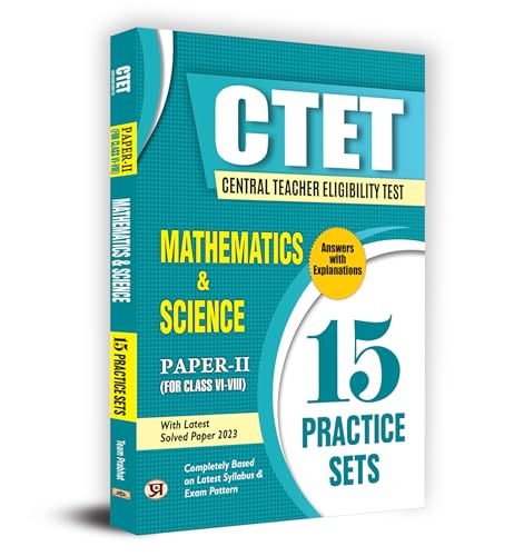 CTET Central Teacher Eligibility Test Paper-2 (Class Vi-Viii) Mathematics And Science 15 Practice Sets with Latest Solved Papers (English) by Team Prabhat