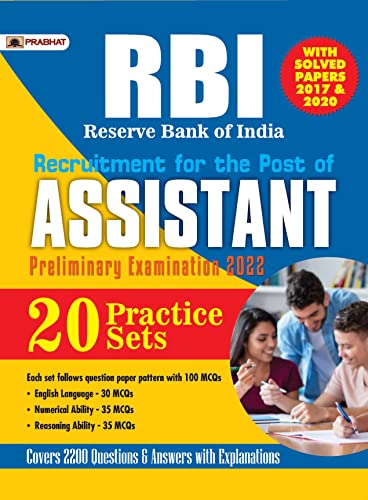 20 Practice Sets for RBI Assistant Preliminary Examination 2022  by Team Prabhat