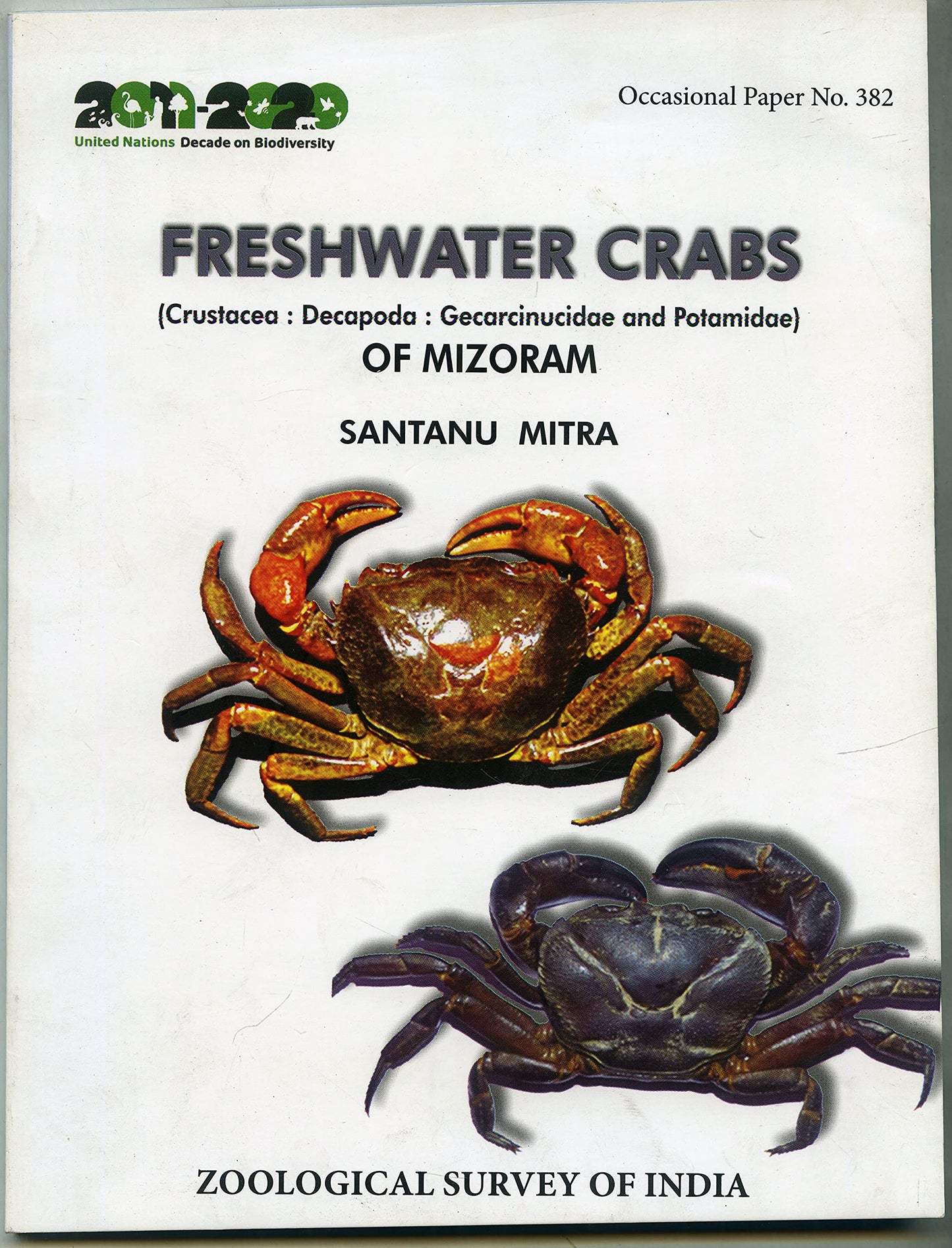 Freshwater Crabs (Crusacea : Decapoda : Gecarcinucidae and Potamidae) Of Mizoram book cover